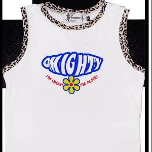 IM OK IM ALIVE BABY TANK IN WHITE/ from Omighty
